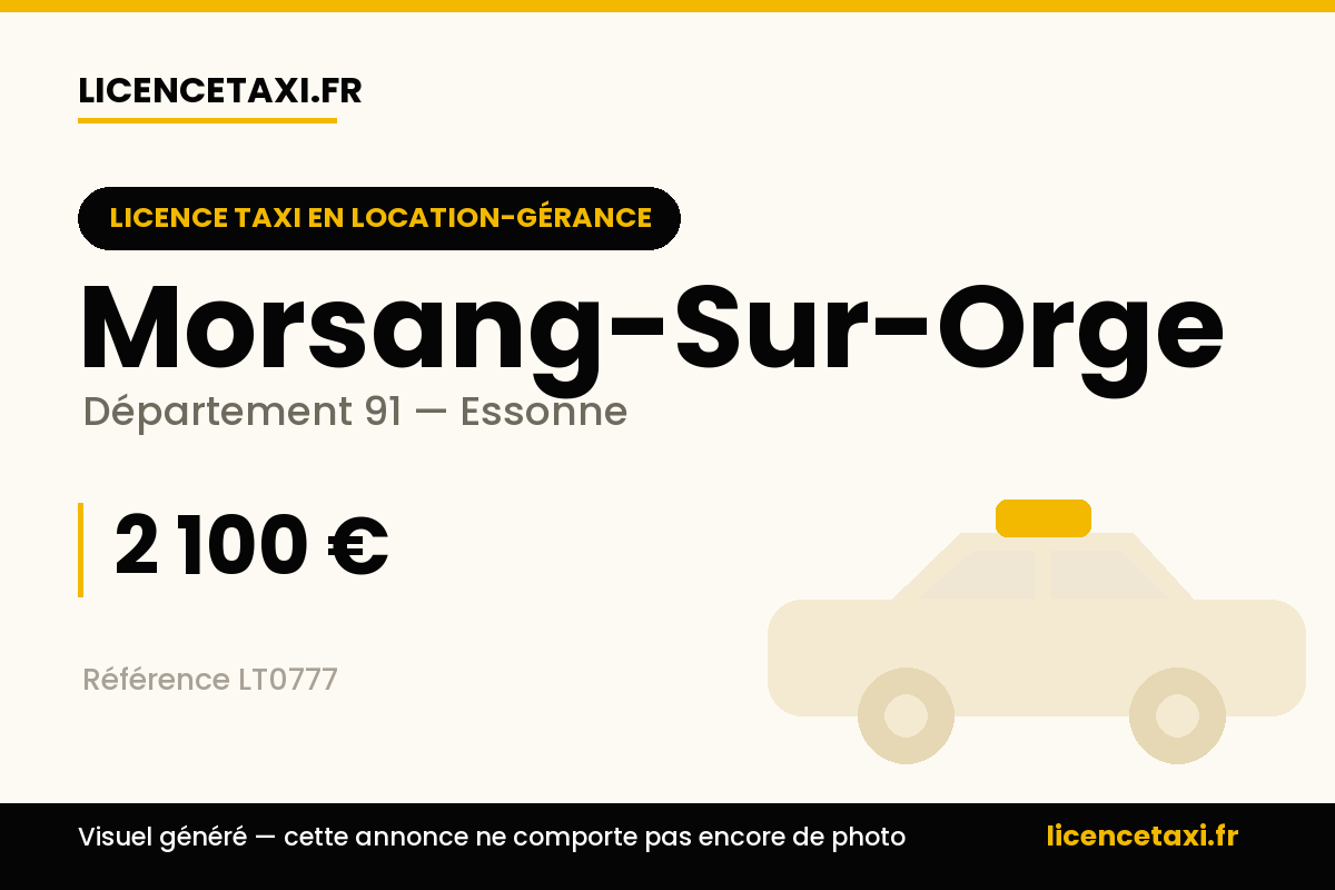 Loue licence taxi parisien en doublage seul prix 2100