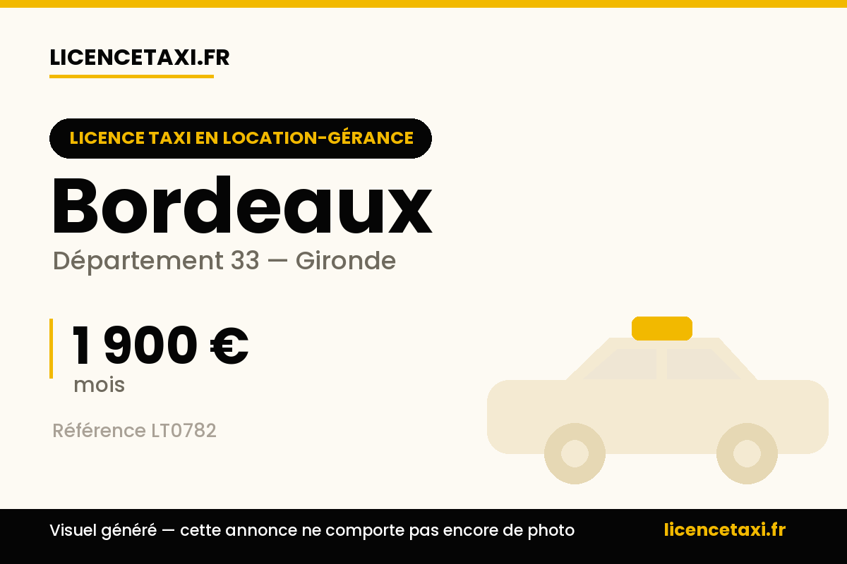 Licence taxi Bordeaux avec CPAM
