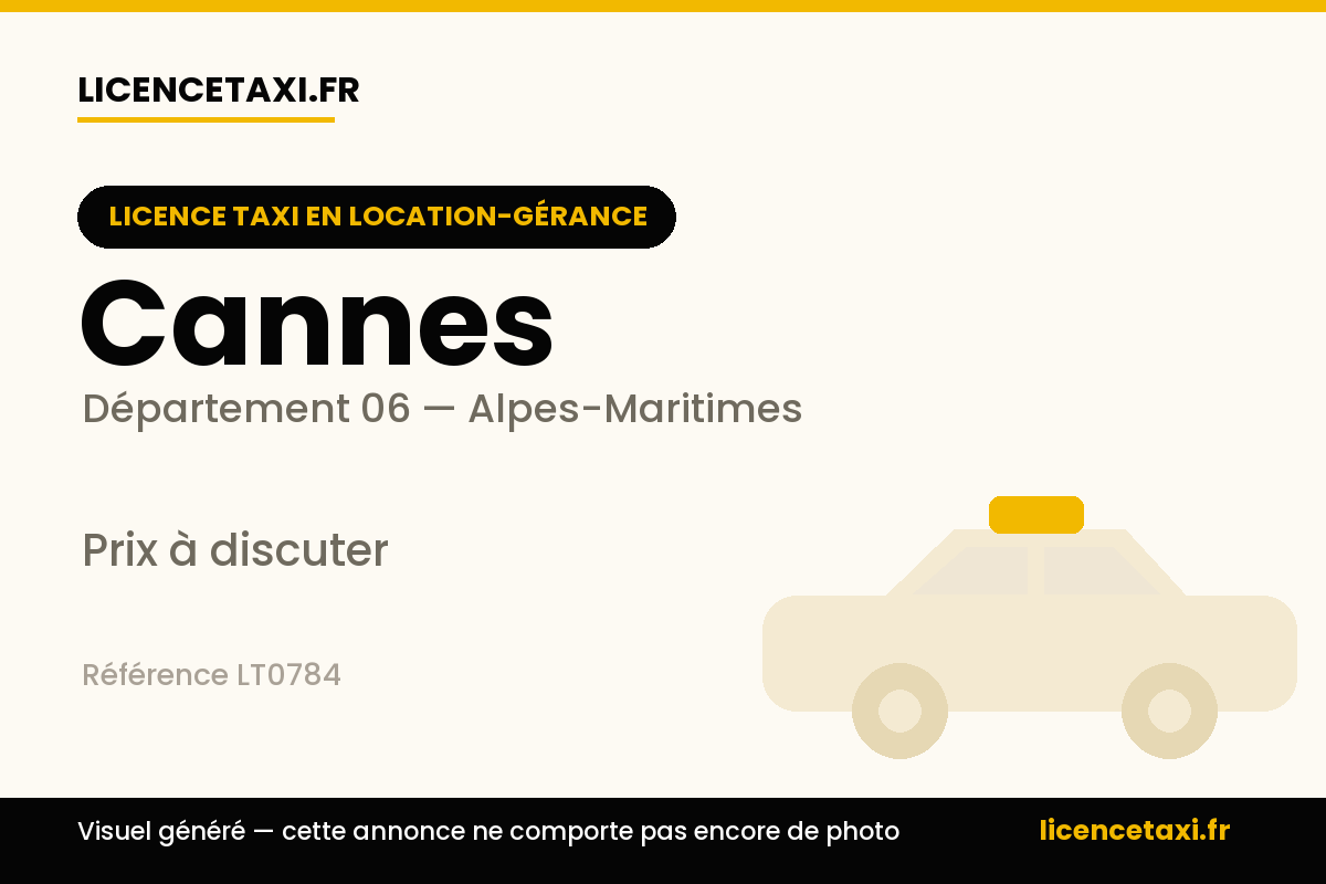 Location gérance taxi 06
