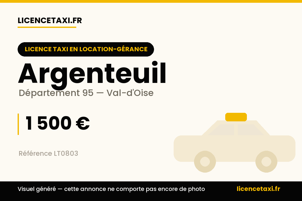 Location gérance taxi parisien