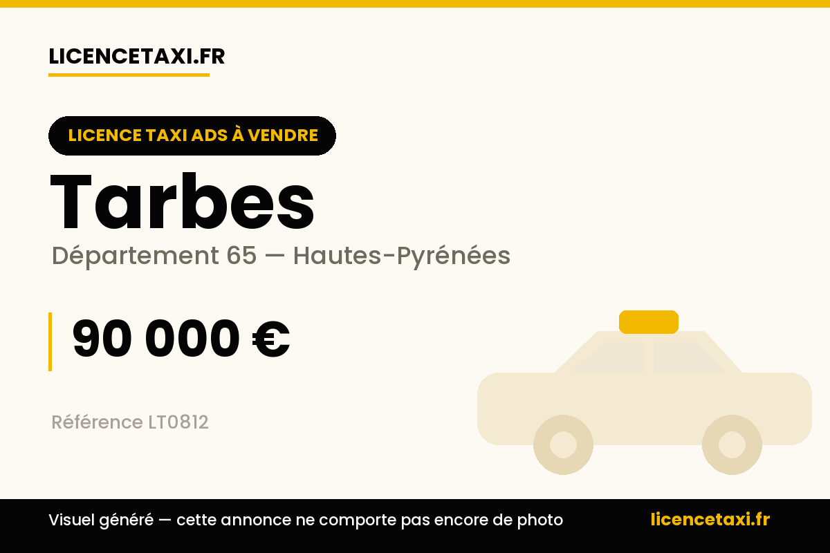 Licence taxi conventionnée tarbes