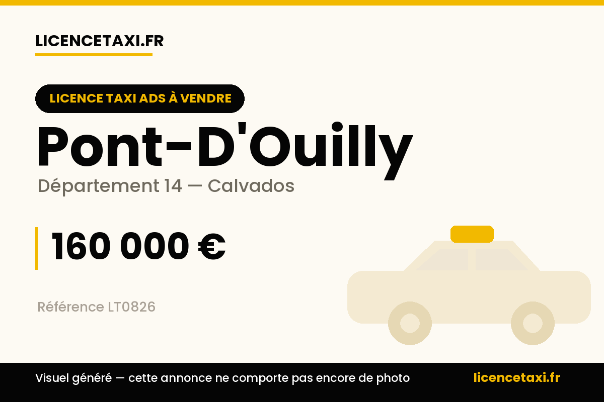 2 licences taxi PONT D'OUILLY